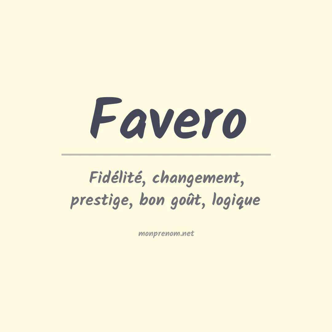 Prénom Favero