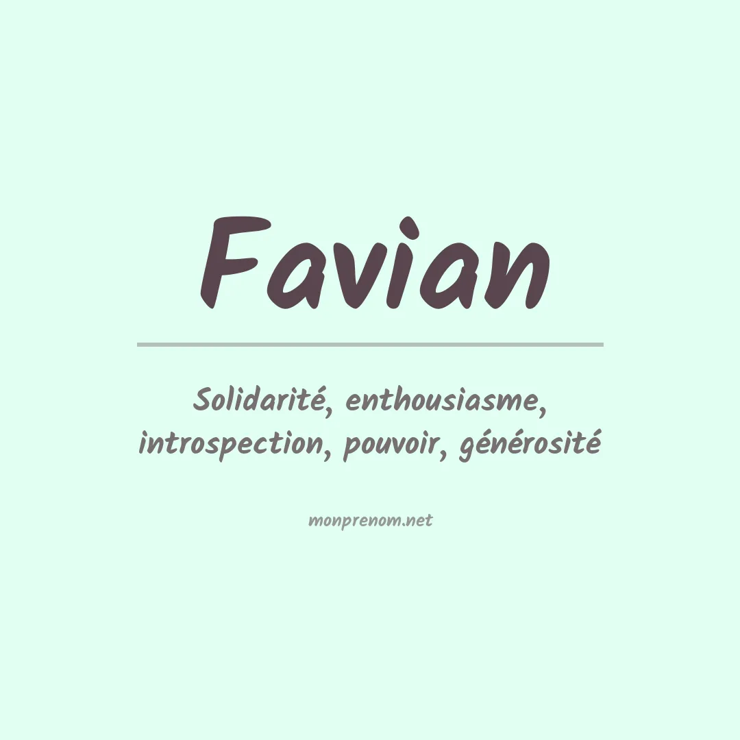 Signification du prénom Favian
