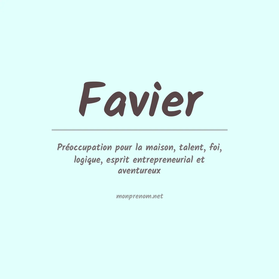 Prénom Favier