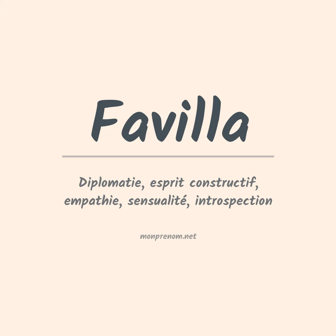 Signification du prénom Favilla