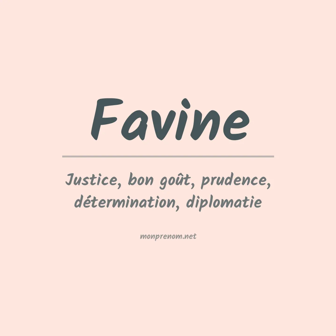Signification du prénom Favine