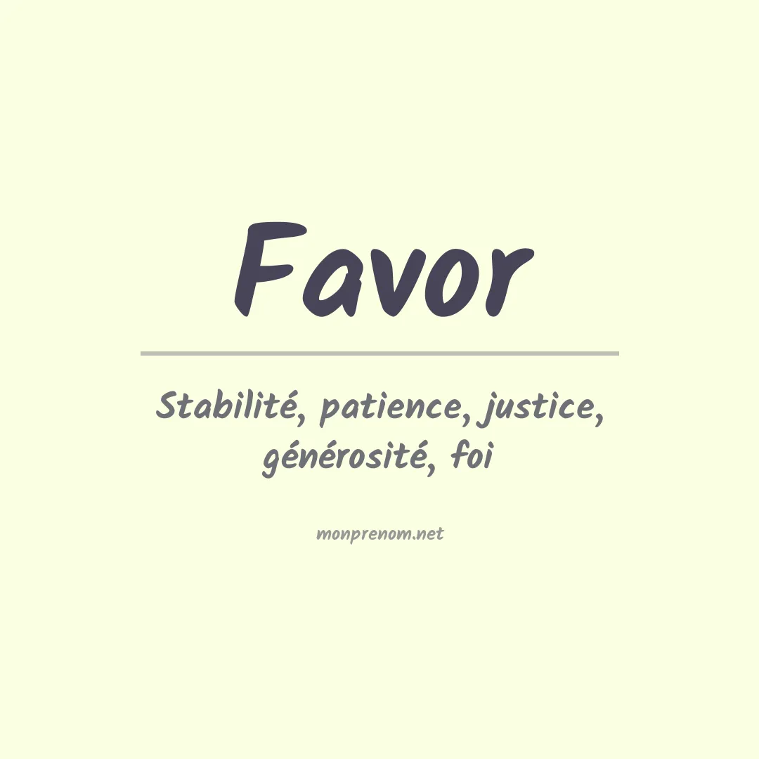 Prénom Favor