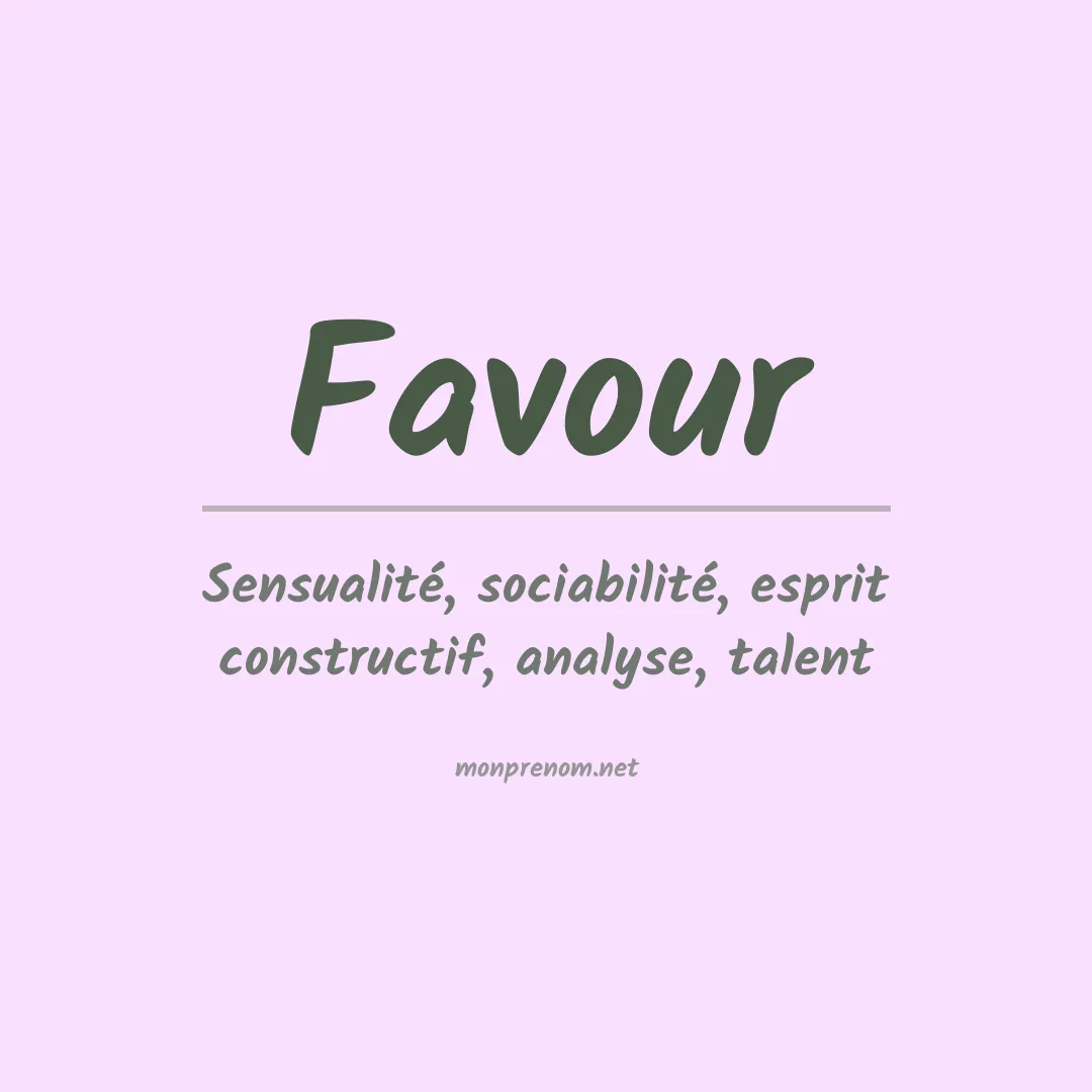 Signification du prénom Favour