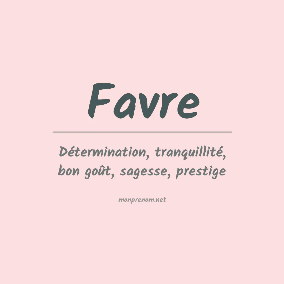 Prénom Favre