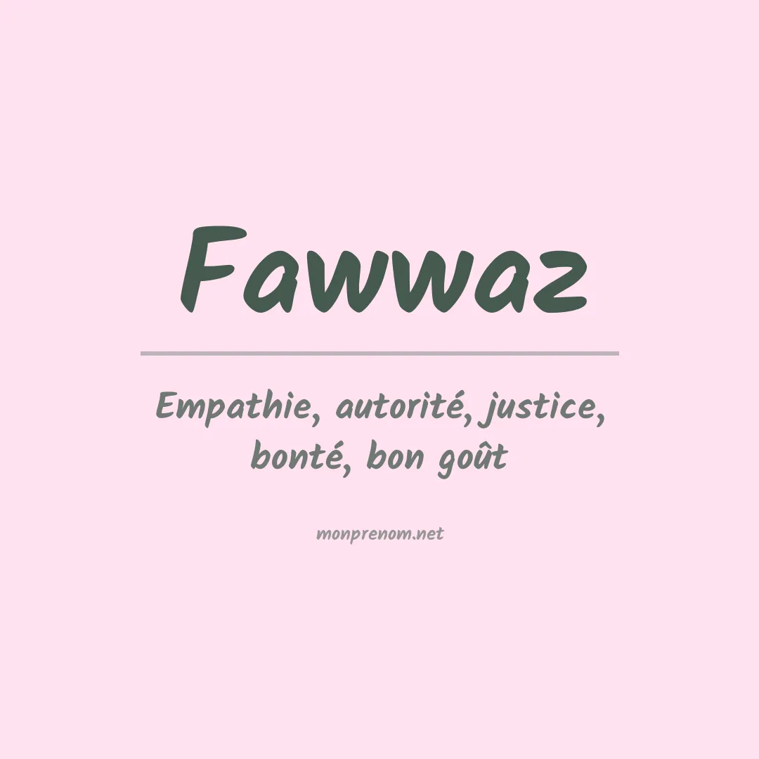 Prénom Fawwaz