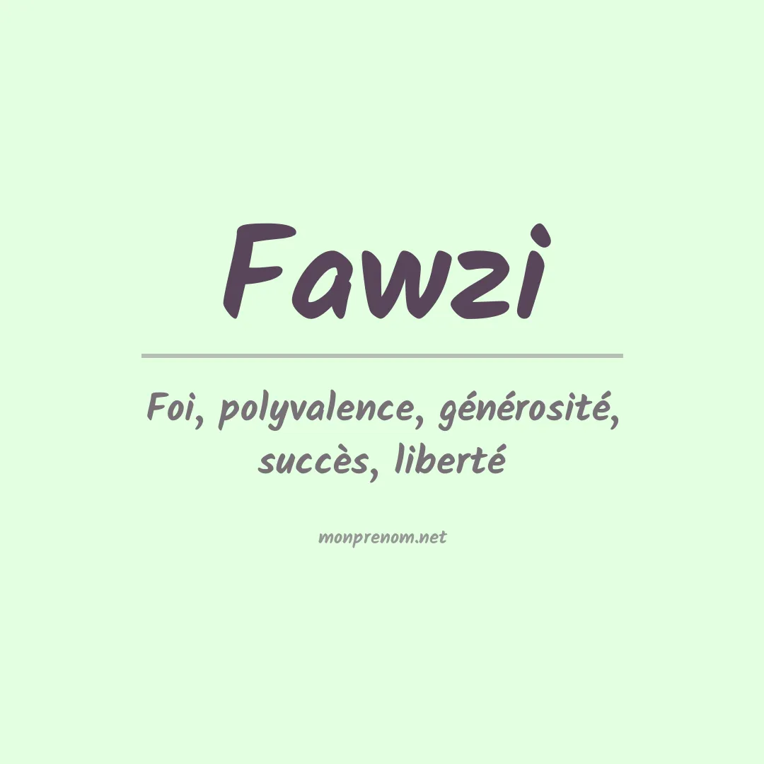 Prénom Fawzi
