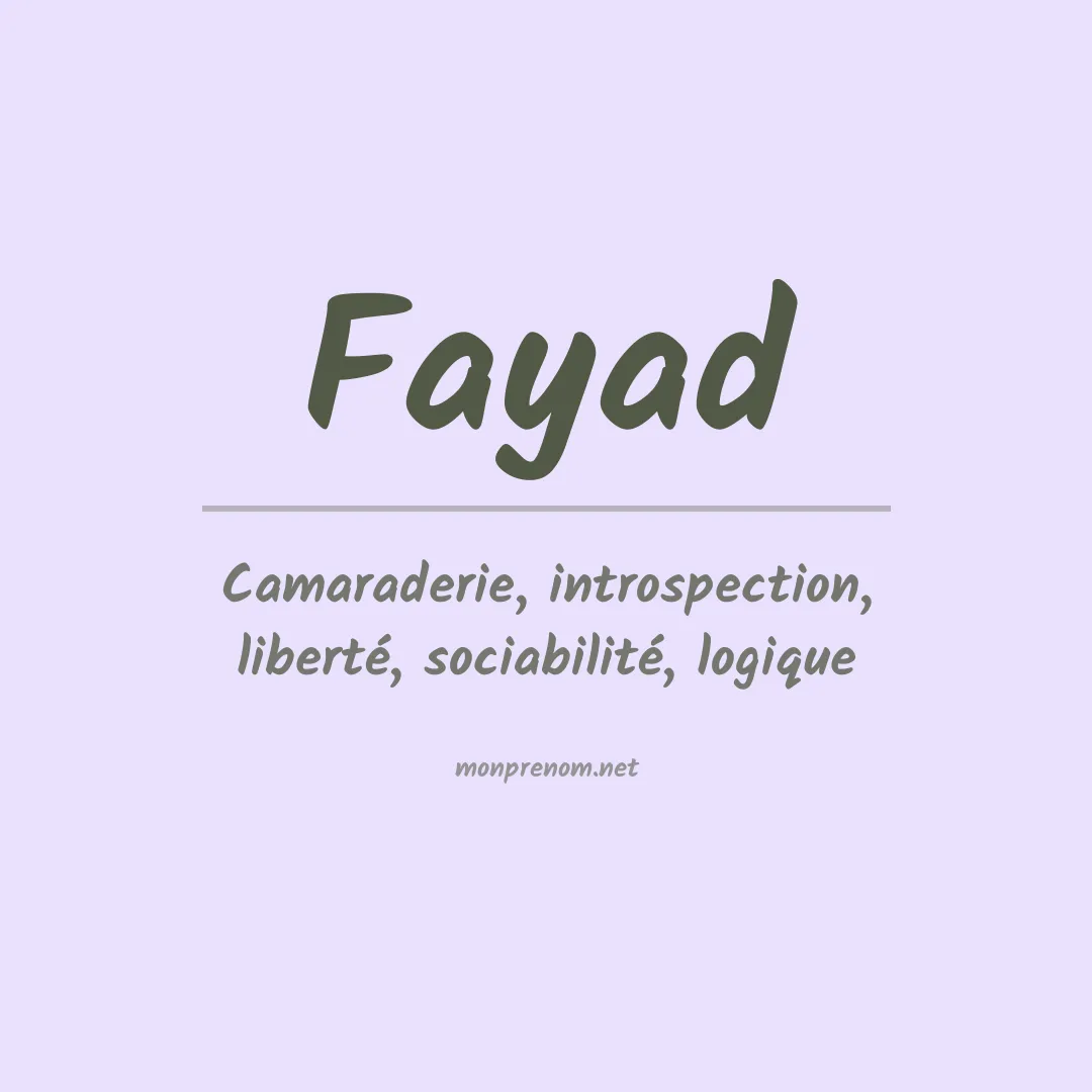 Prénom Fayad