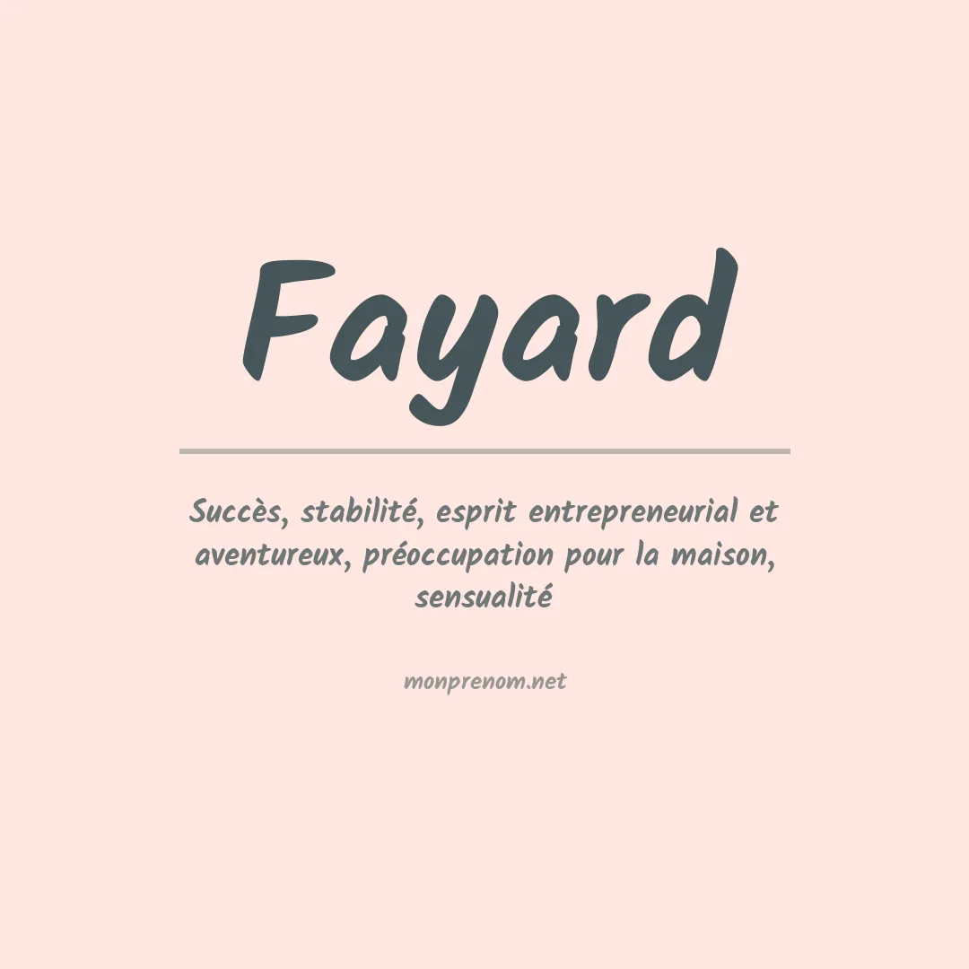 Prénom Fayard
