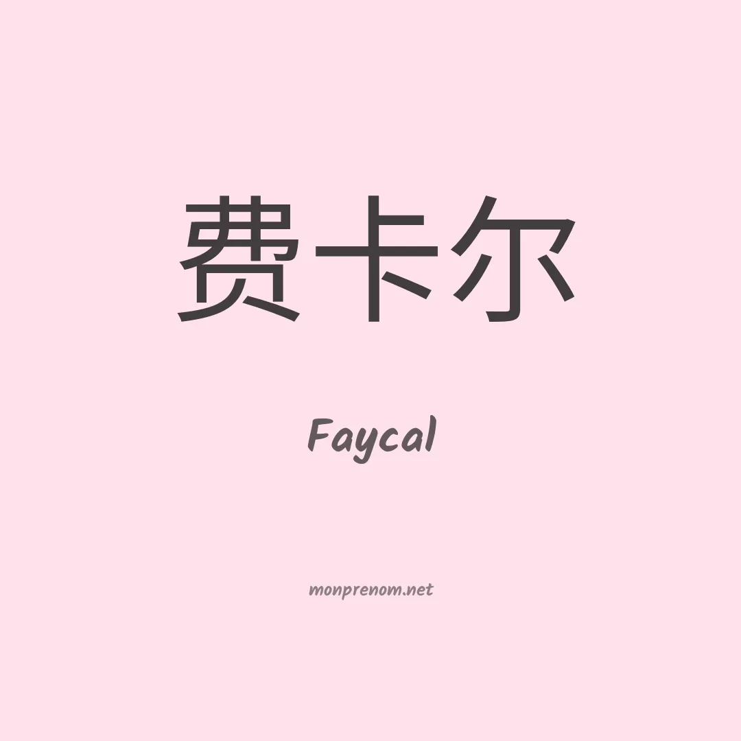 Faycal en chinois