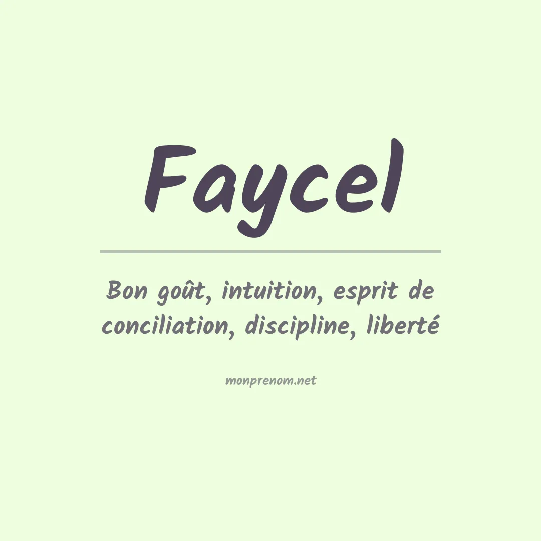 Prénom Faycel