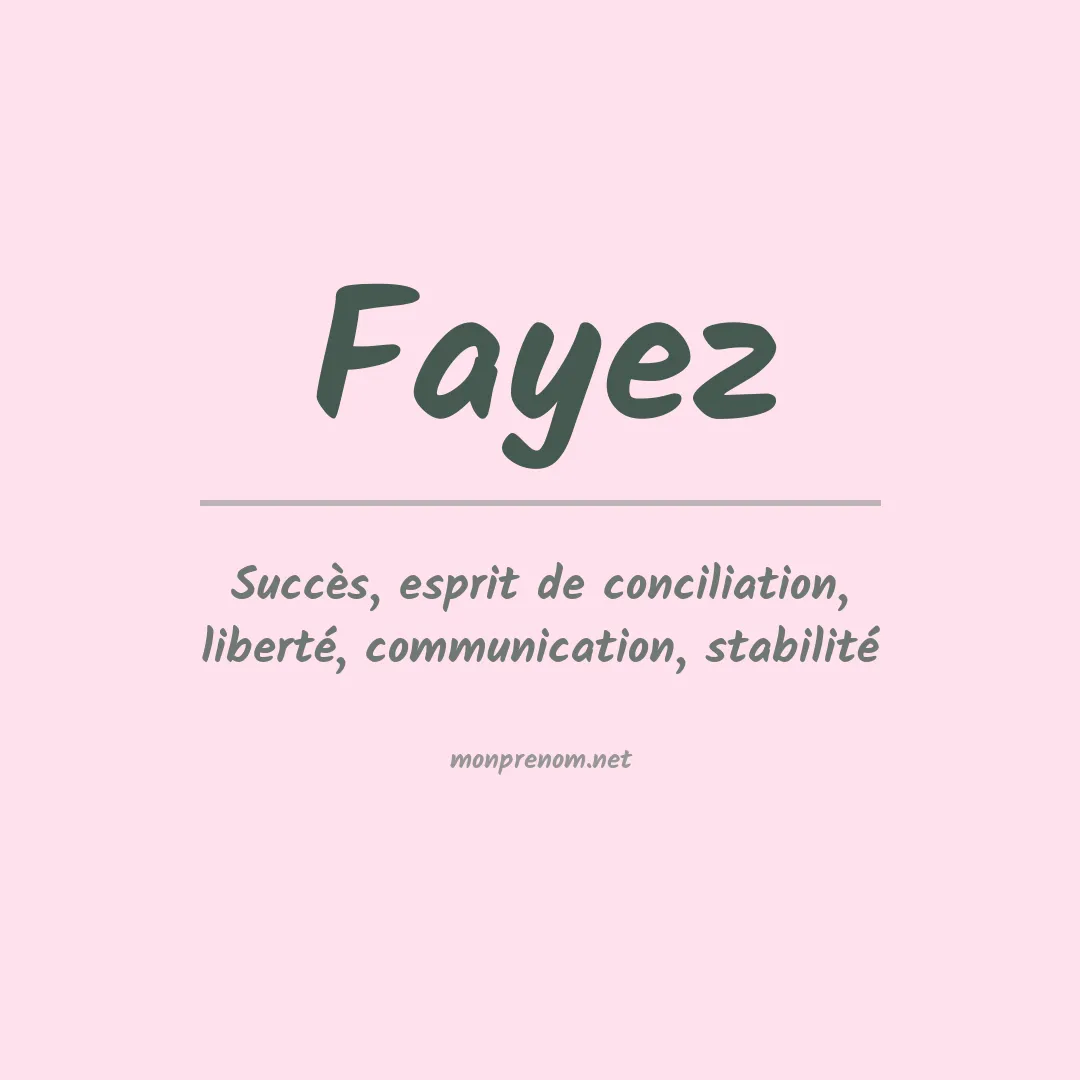 Prénom Fayez