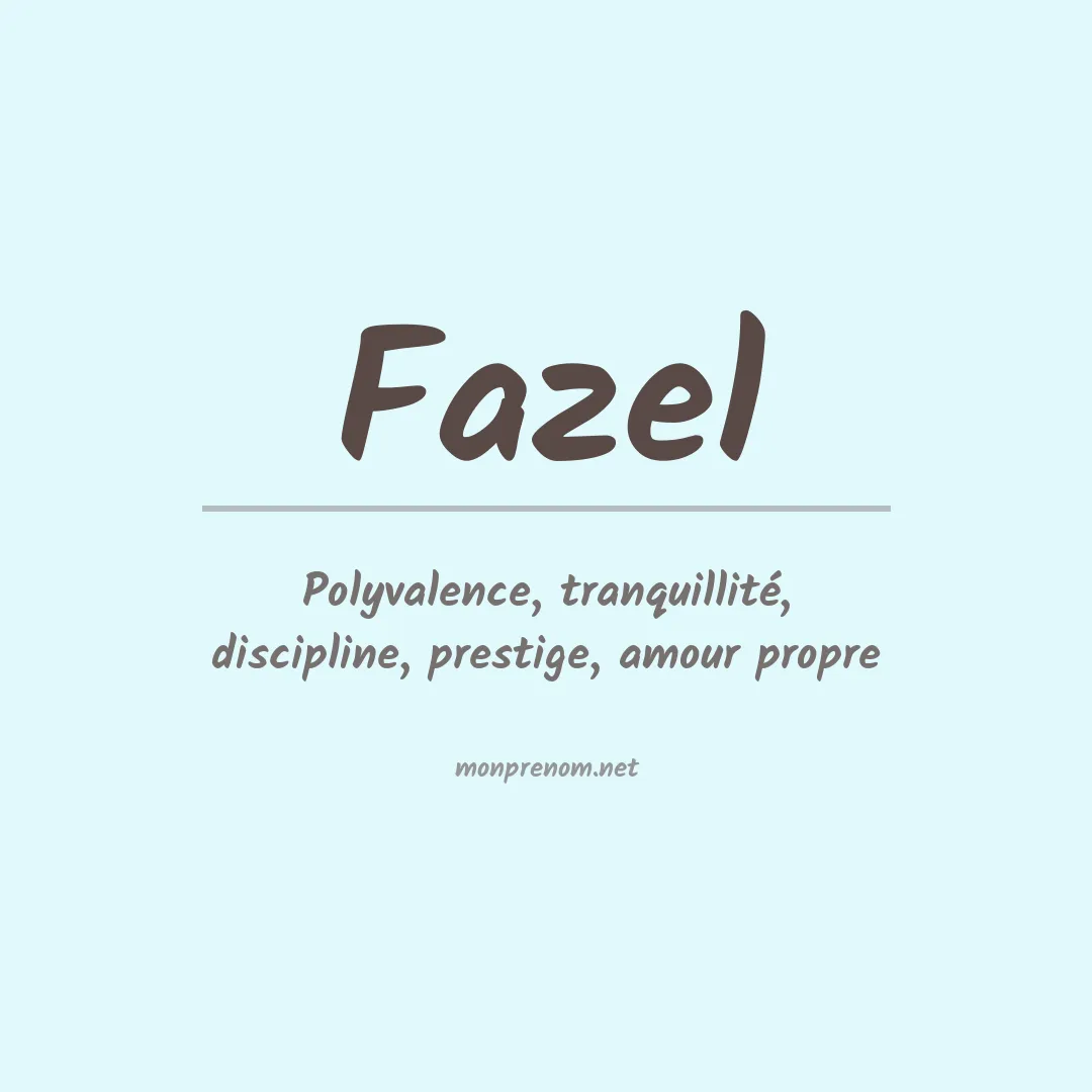 Prénom Fazel