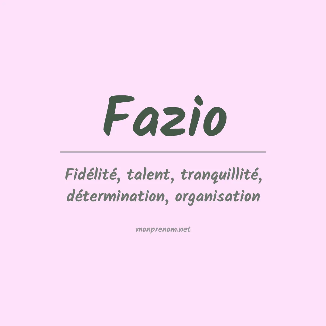 Prénom Fazio