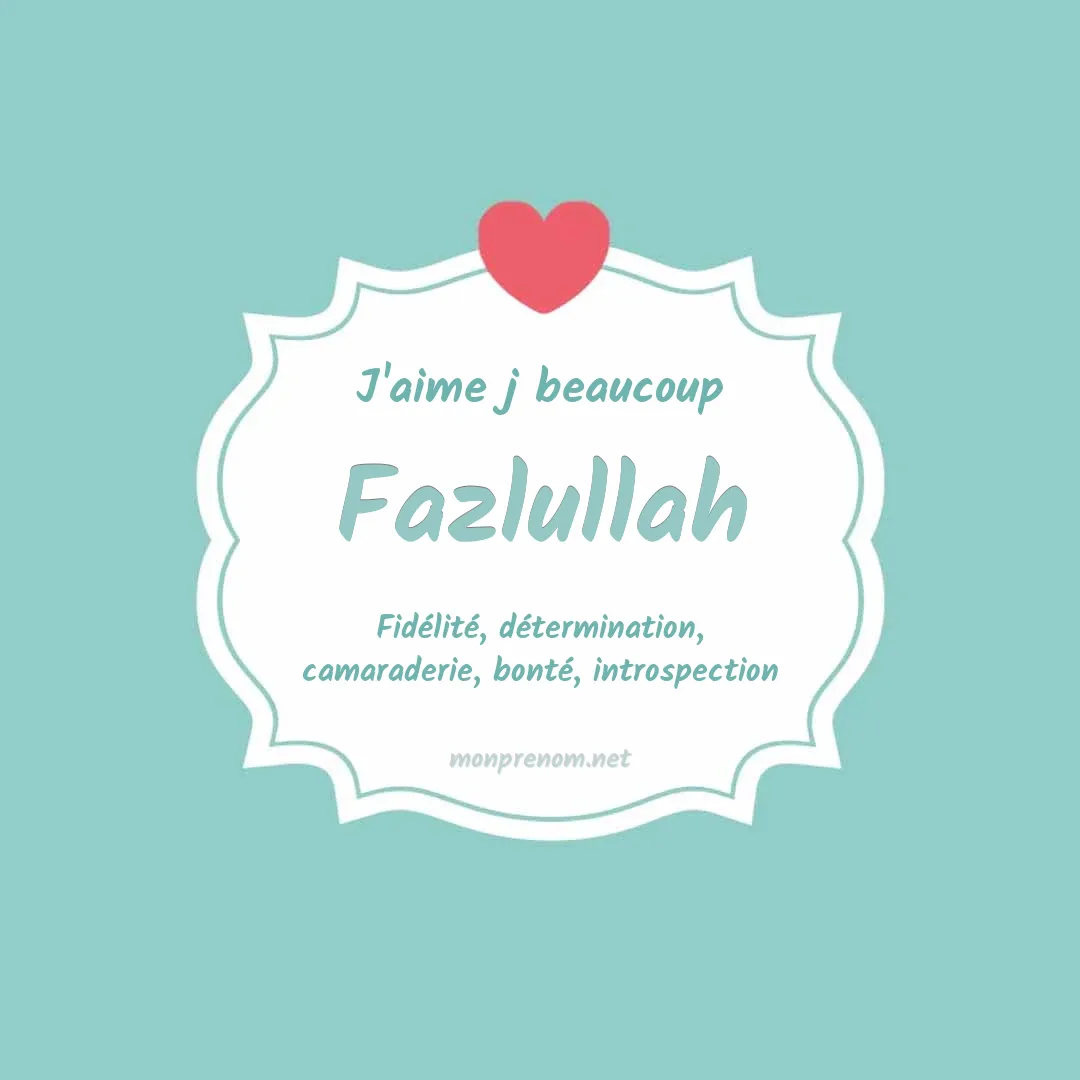 J'aime beaucoup Fazlullah