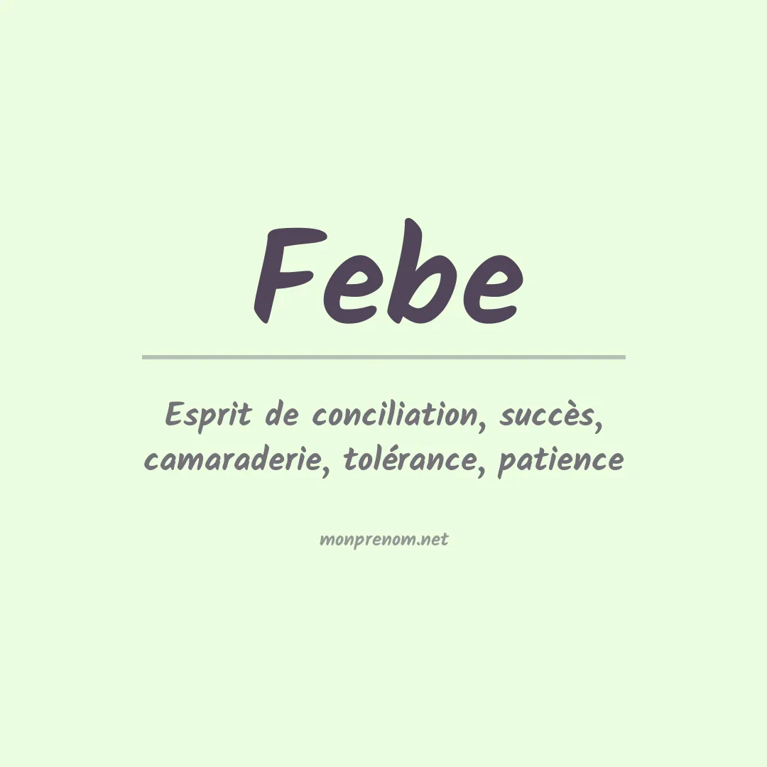 Prénom Febe