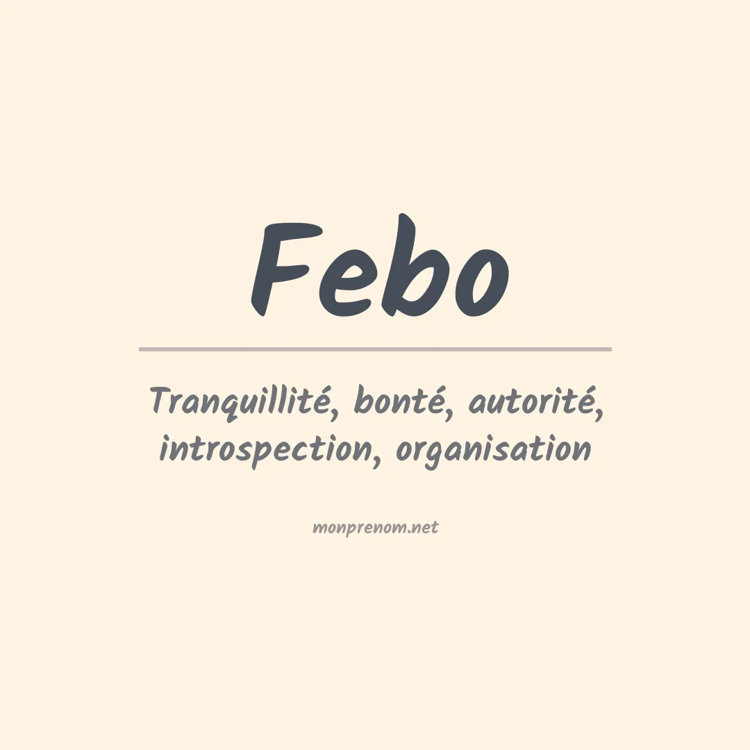 Prénom Febo