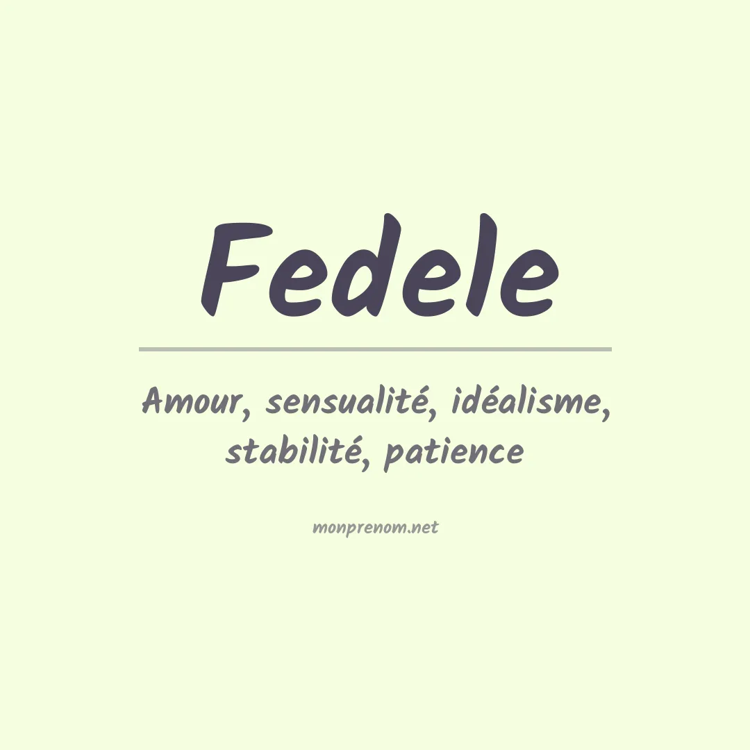Prénom Fedele