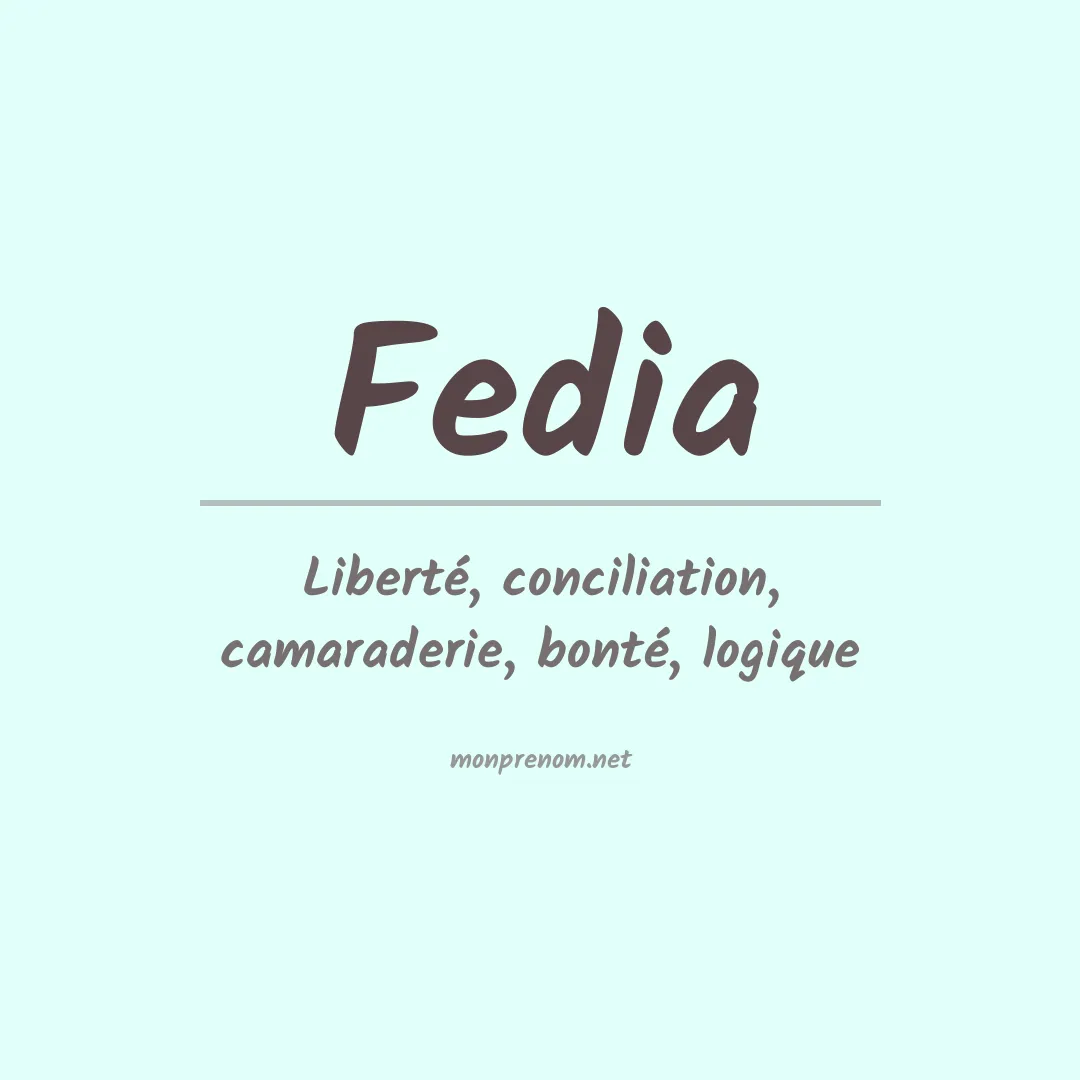 Prénom Fedia