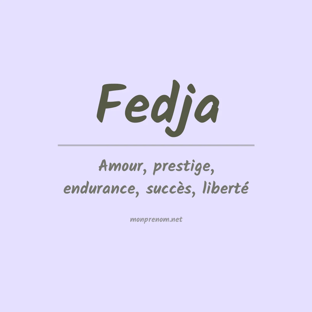 Prénom Fedja