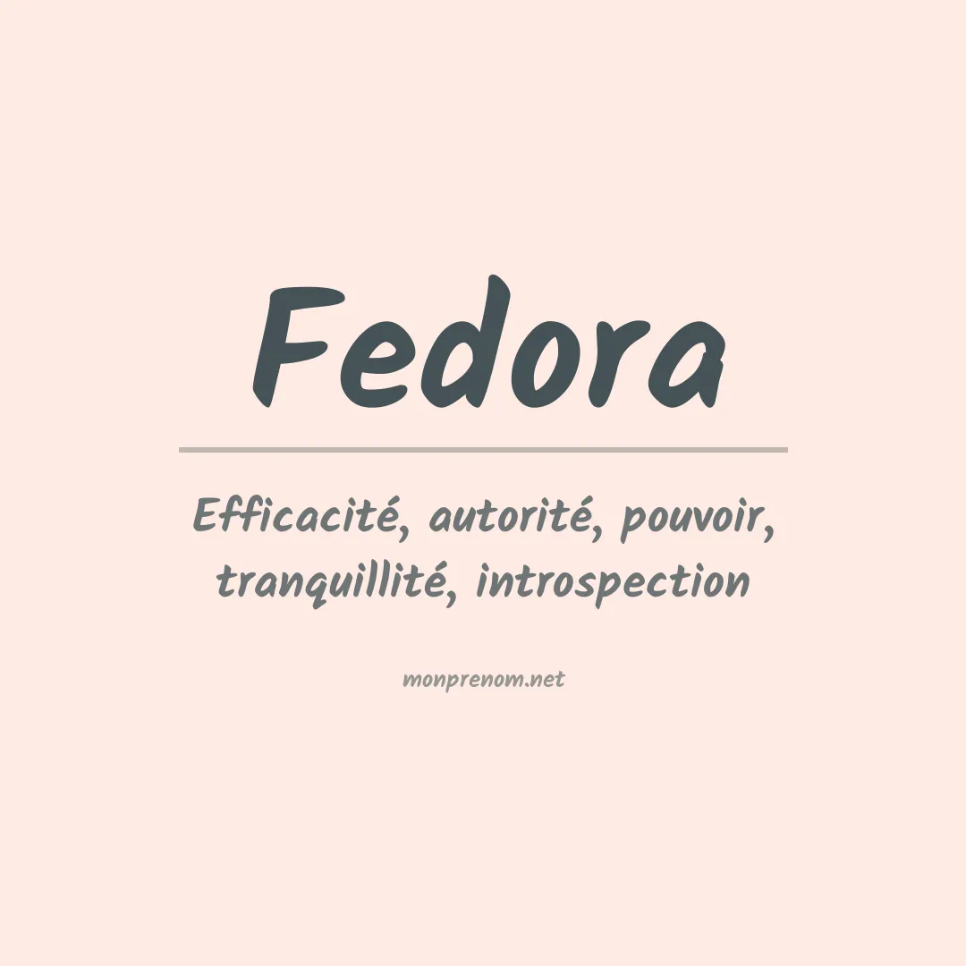 Prénom Fedora