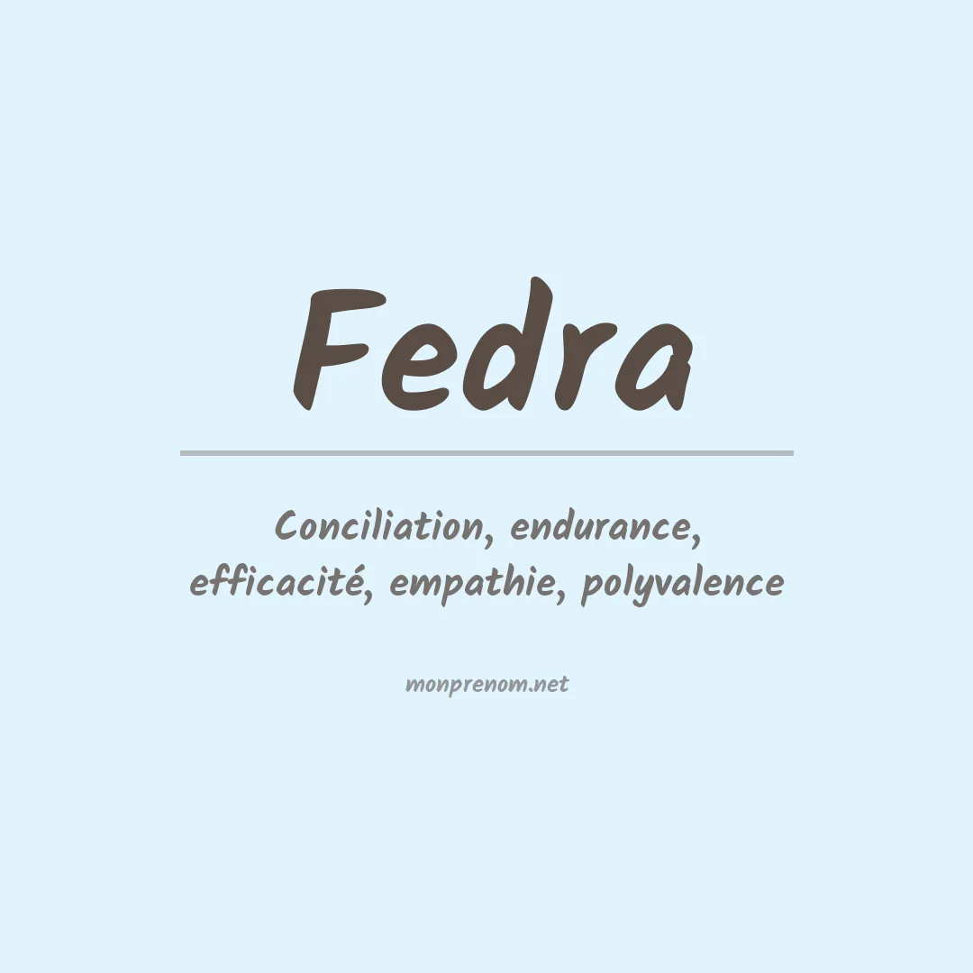 Prénom Fedra