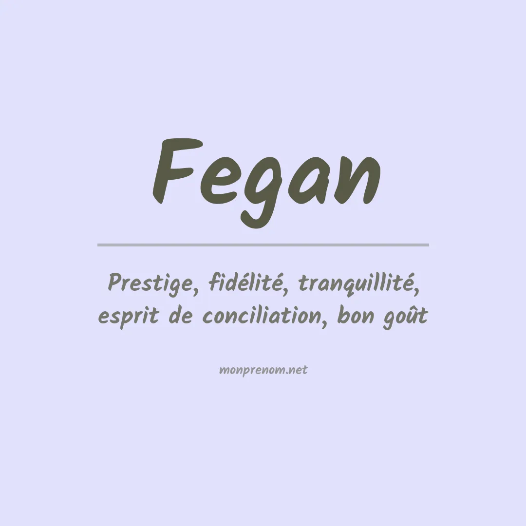 Prénom Fegan