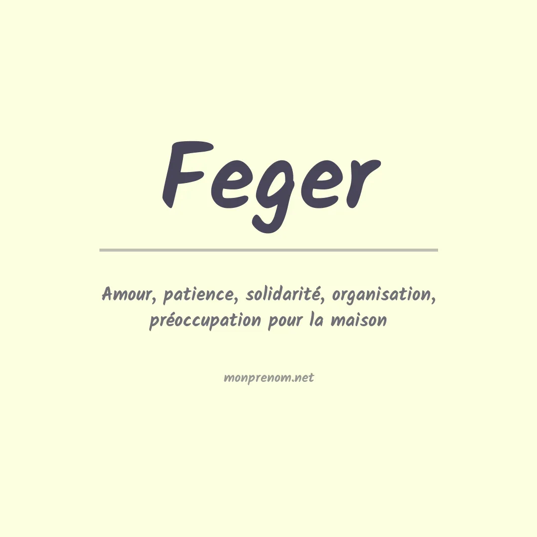 Prénom Feger