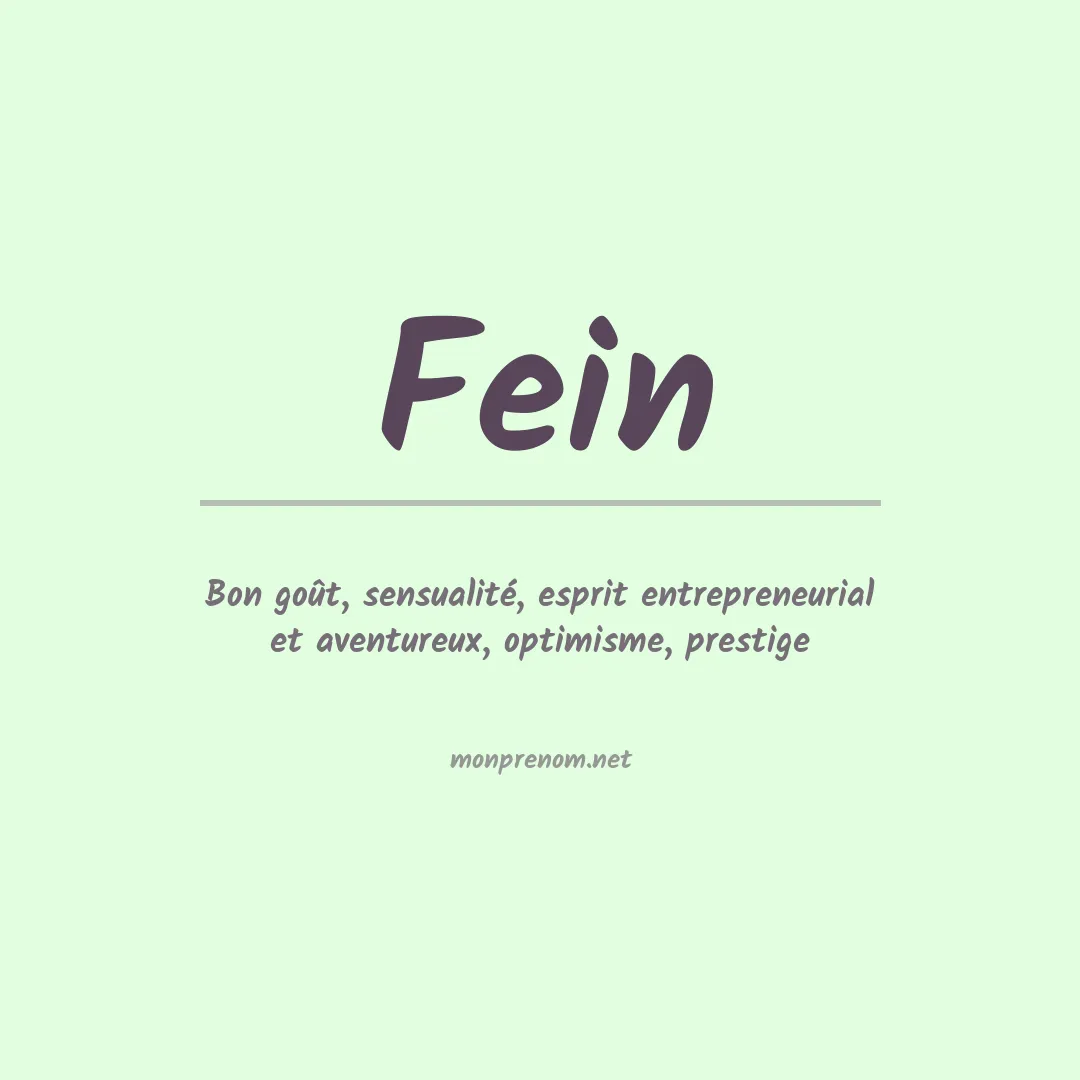 Prénom Fein