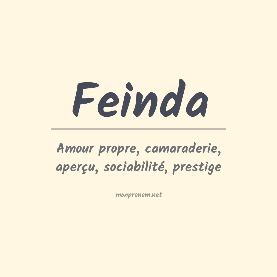Signification du prénom Feinda