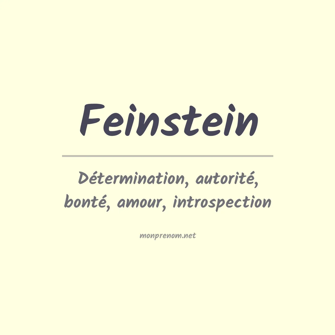 Prénom Feinstein