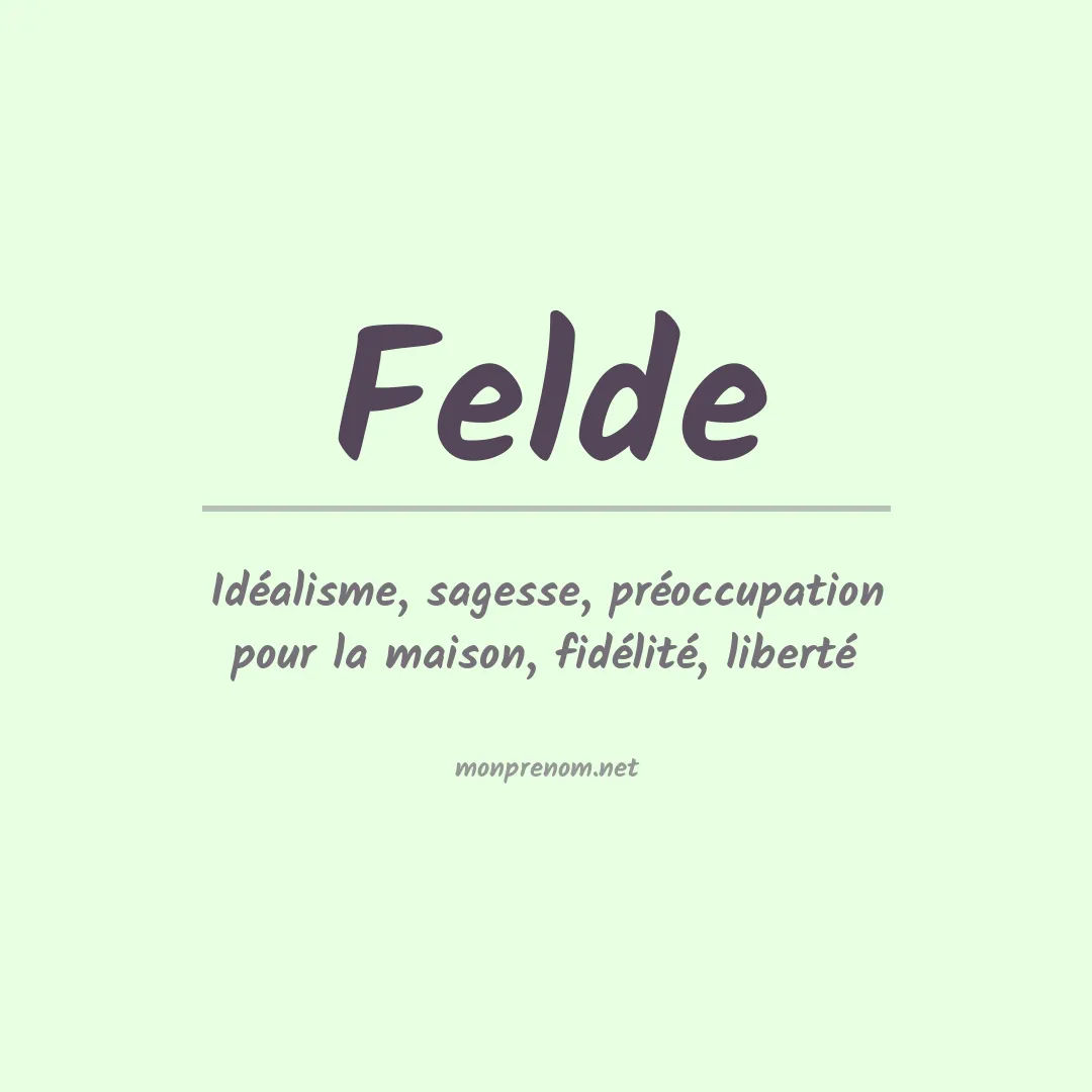 Prénom Felde