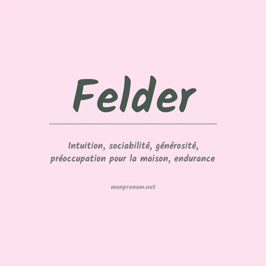 Prénom Felder