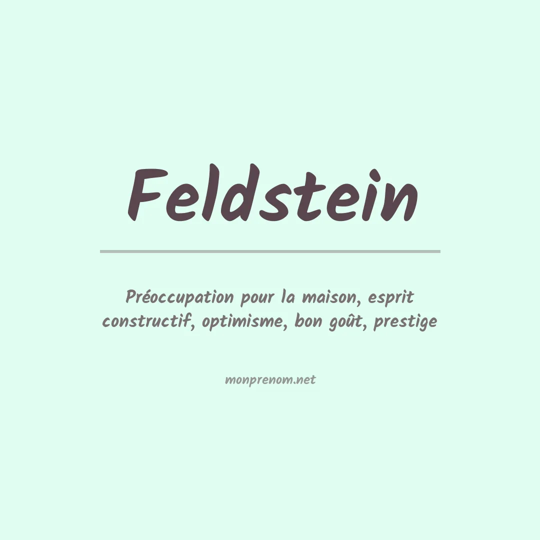 Prénom Feldstein