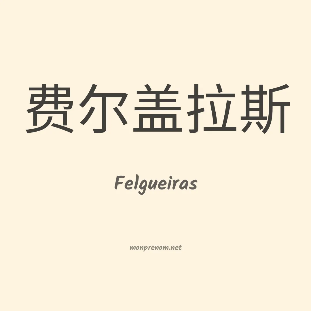 Felgueiras en chinois
