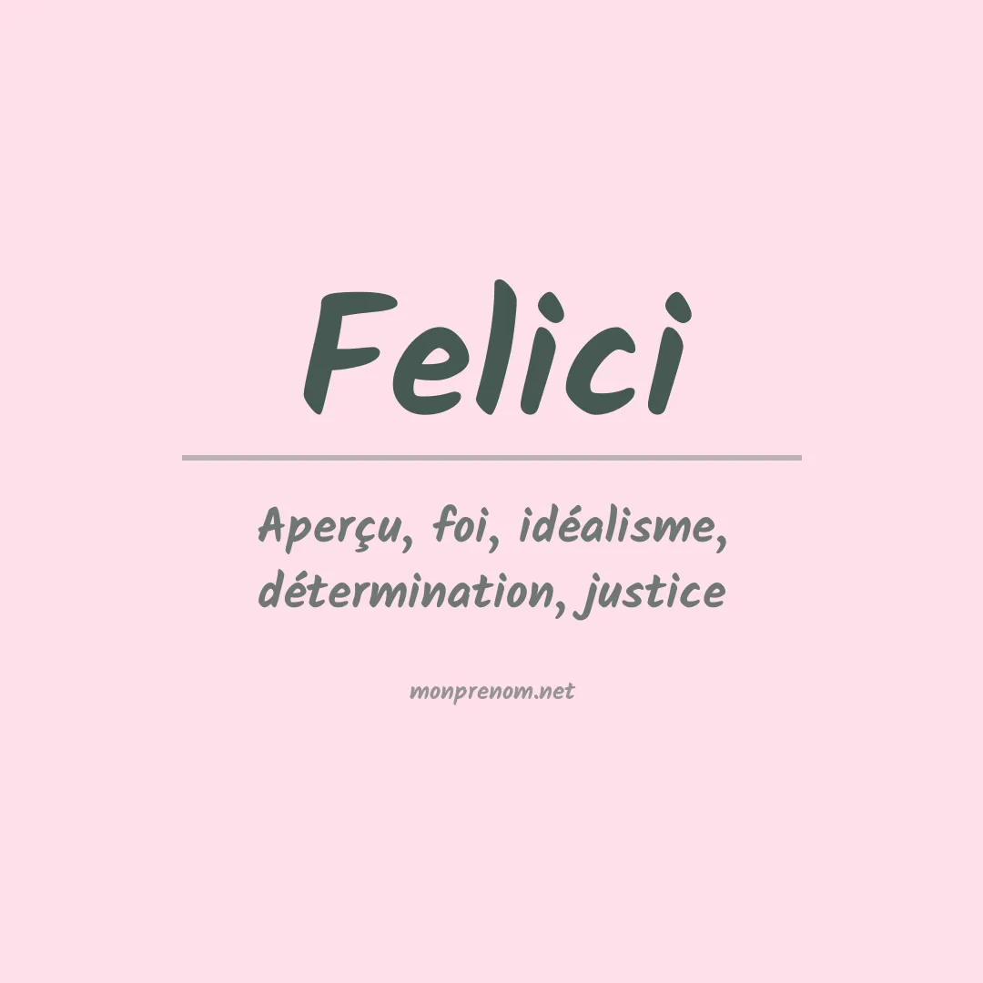 Prénom Felici