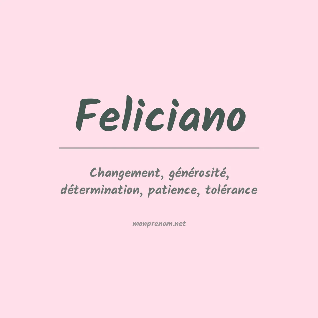 Prénom Feliciano