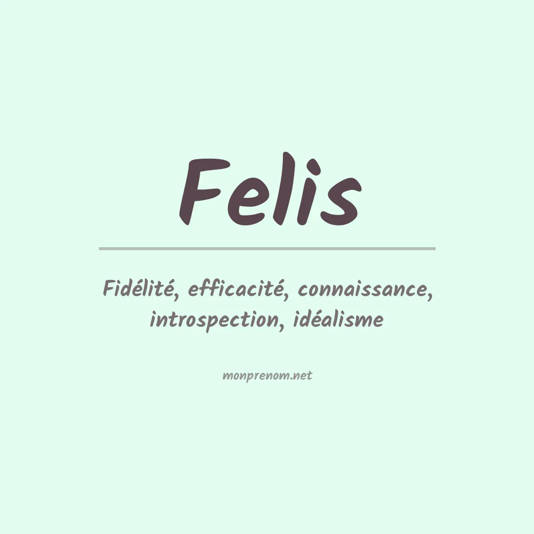 Prénom Felis