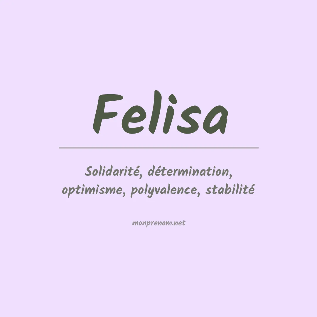 Prénom Felisa