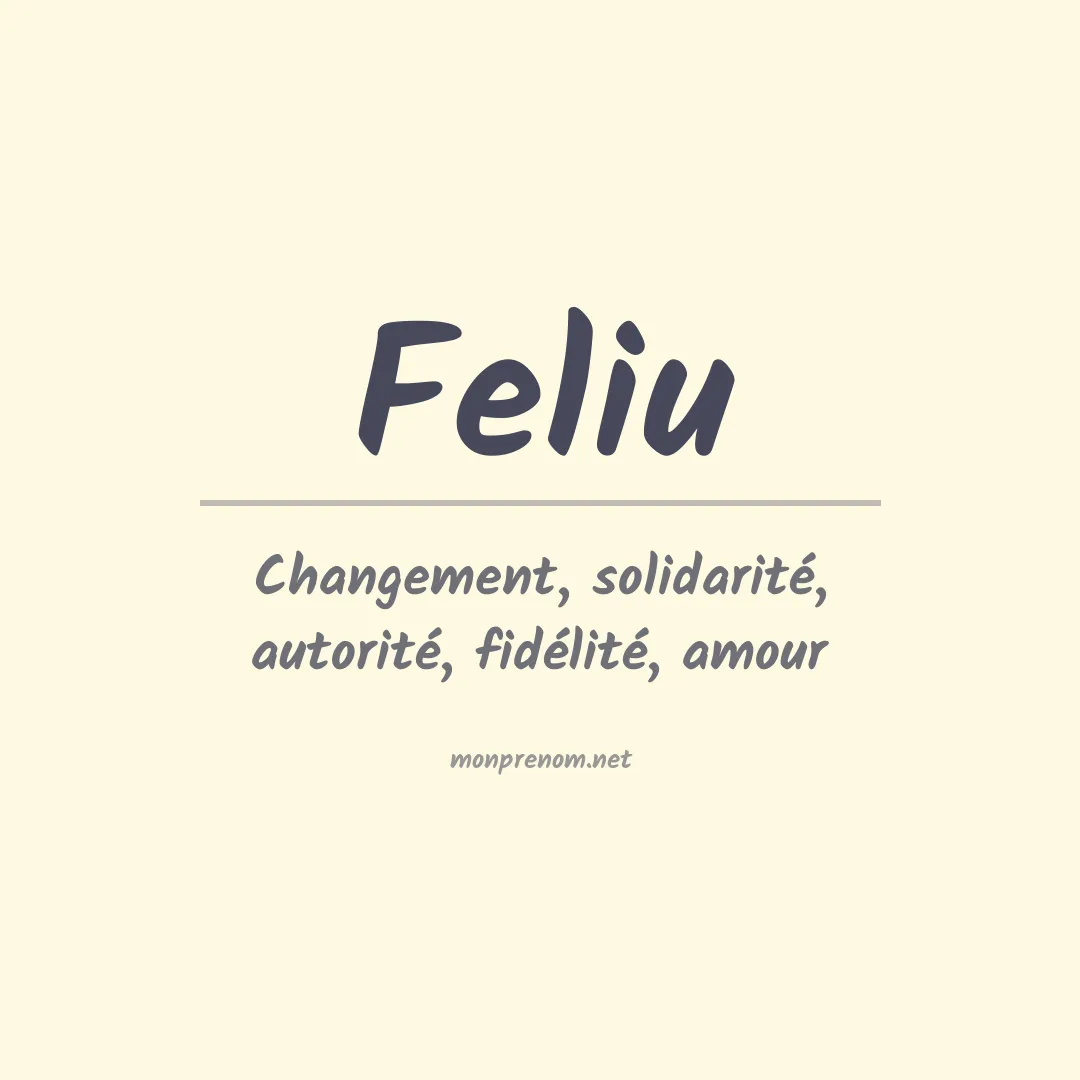 Prénom Feliu