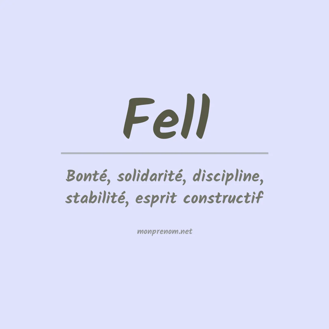 Prénom Fell