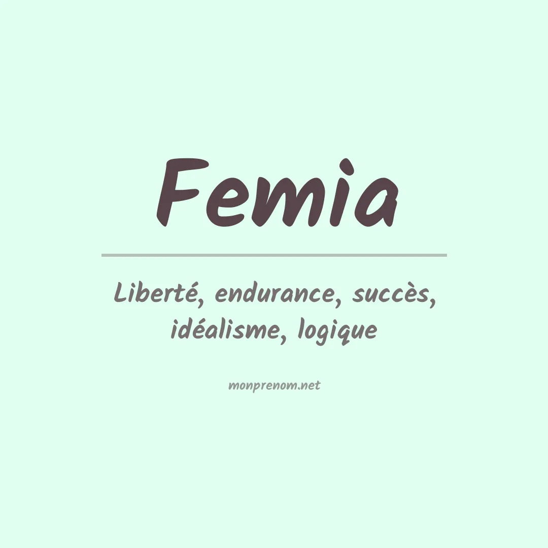 Prénom Femia