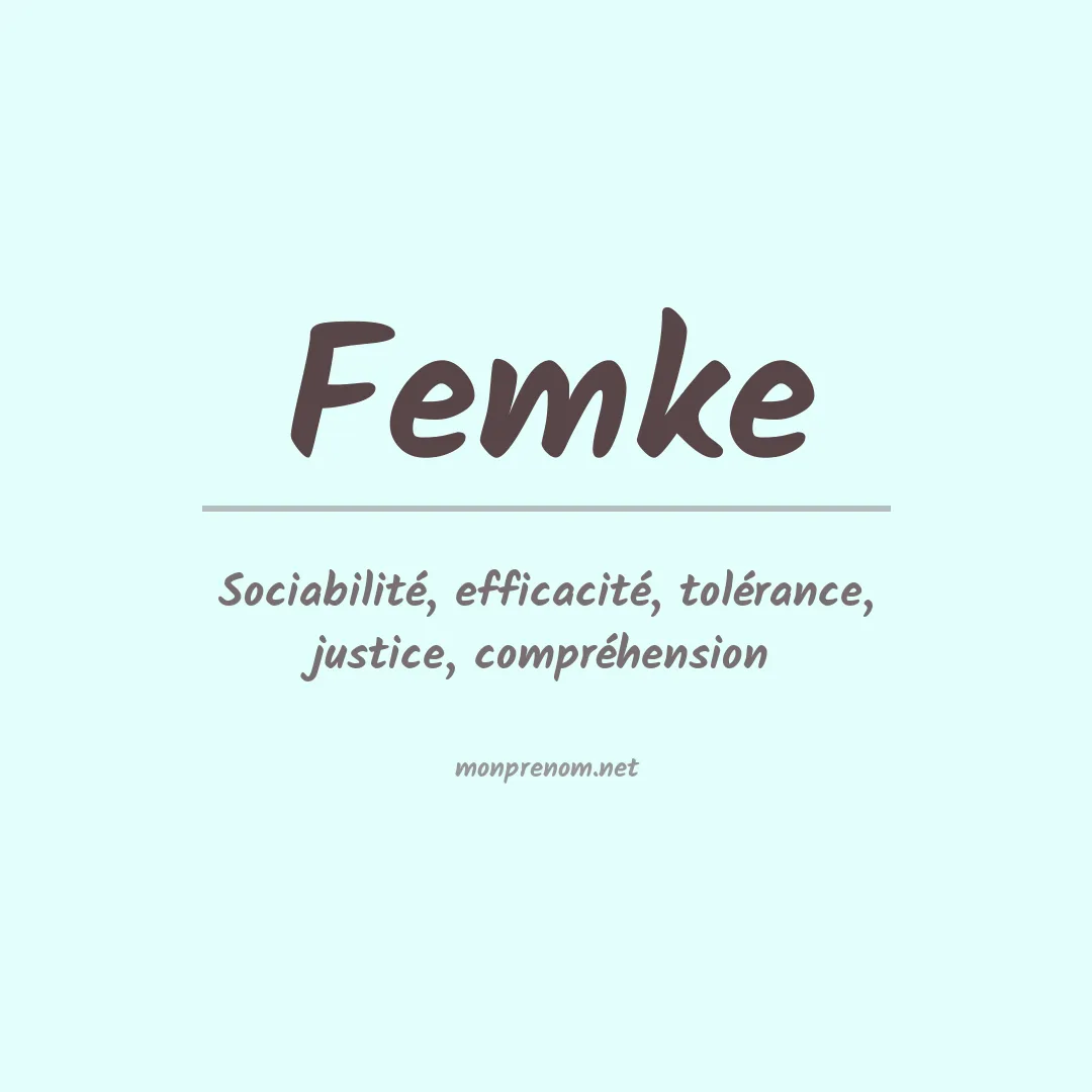 Signification du prénom Femke