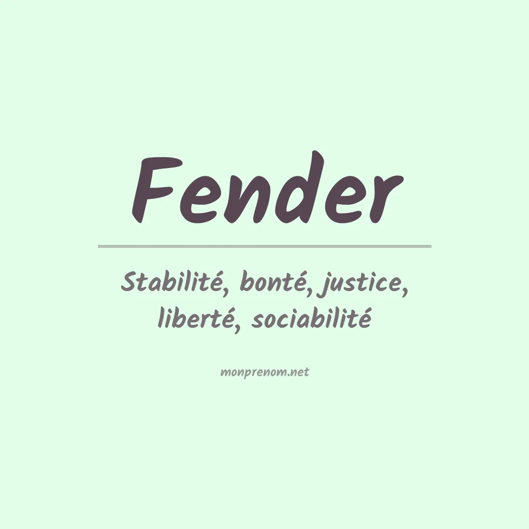 Prénom Fender