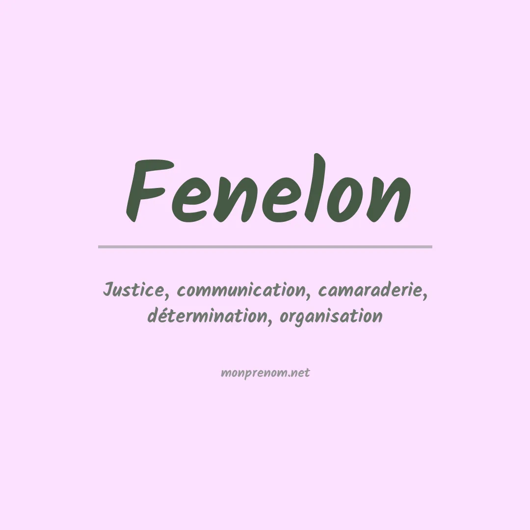 Prénom Fenelon