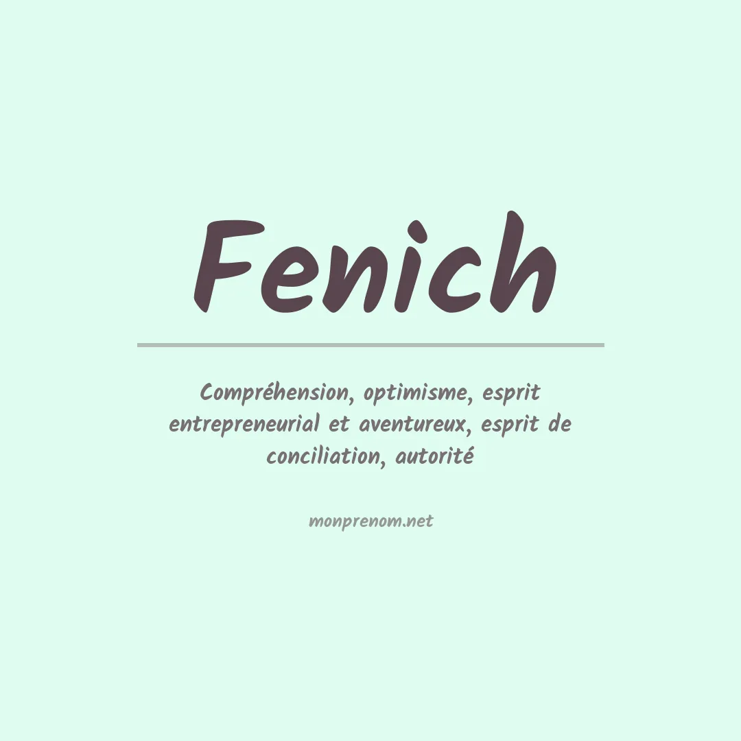 Signification du prénom Fenich