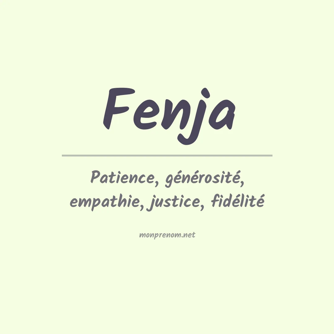 Signification du prénom Fenja