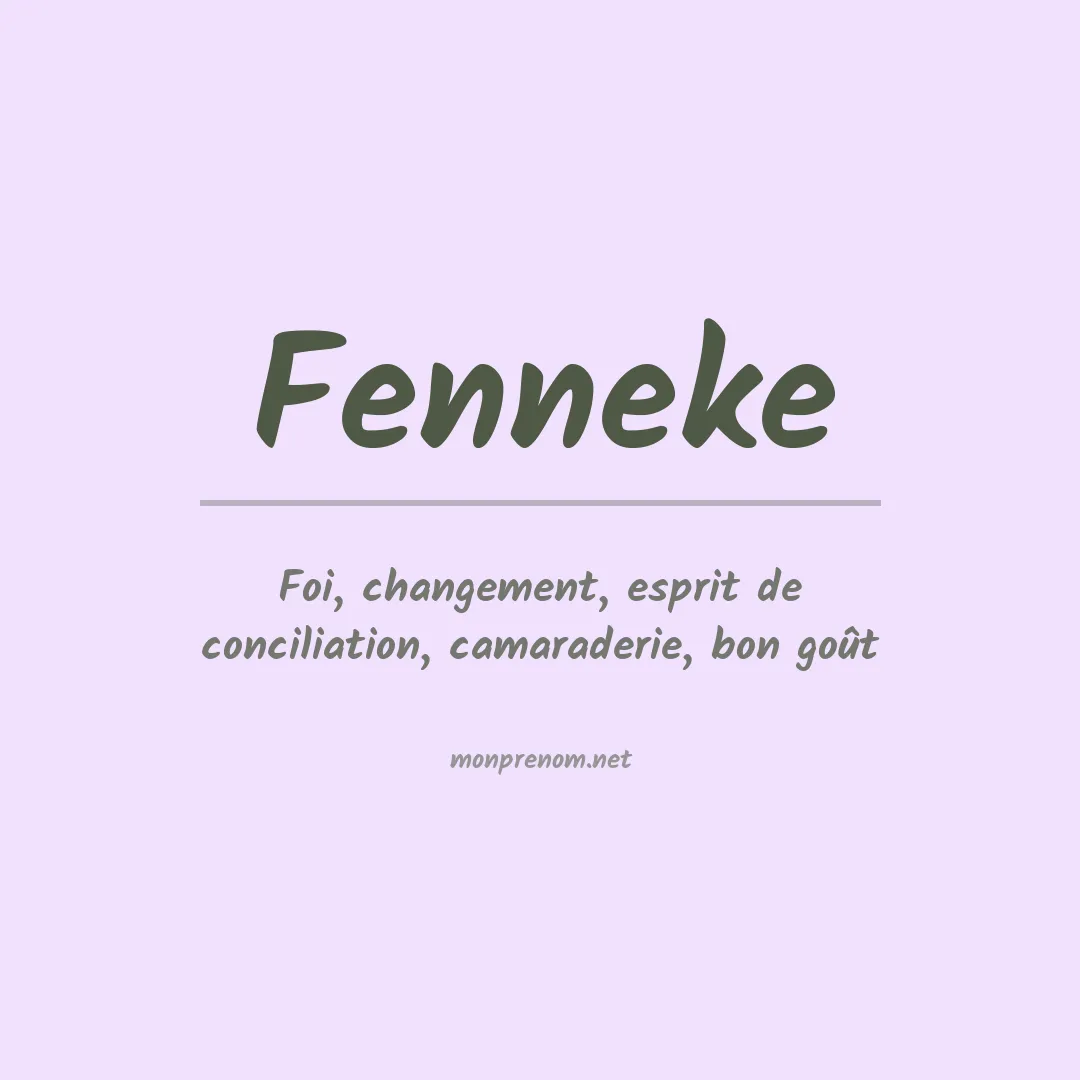 Signification du prénom Fenneke