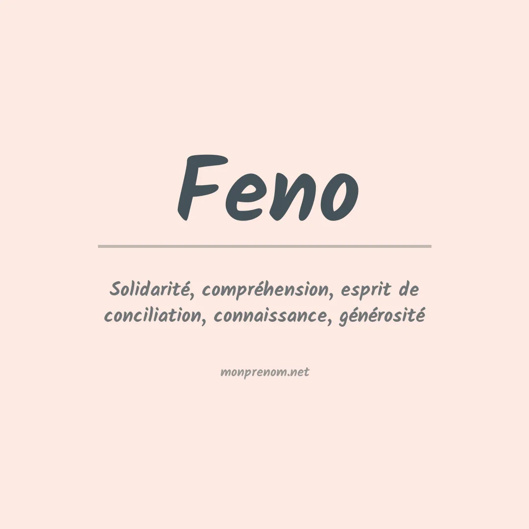 Signification du prénom Feno