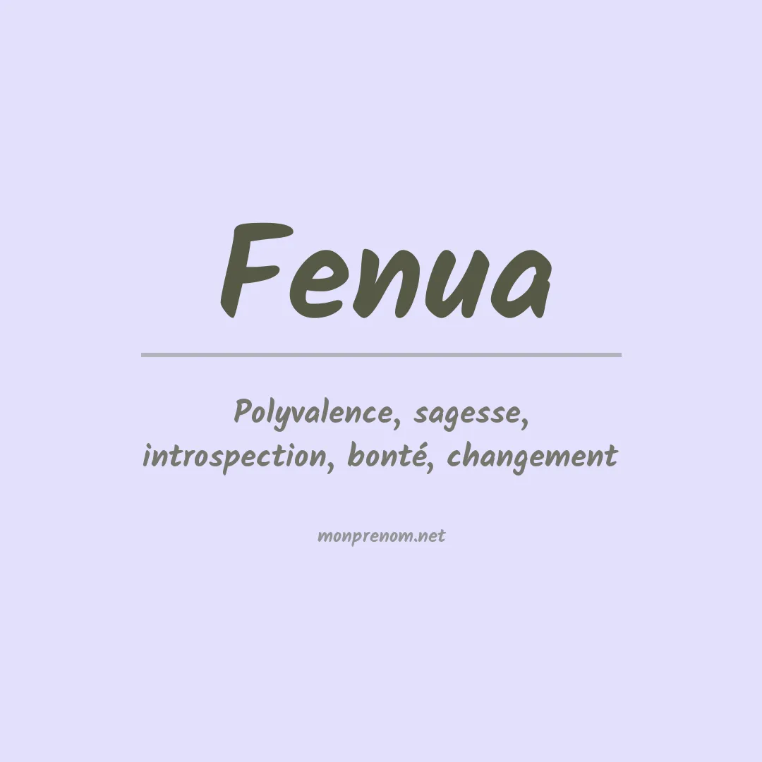 Signification du prénom Fenua