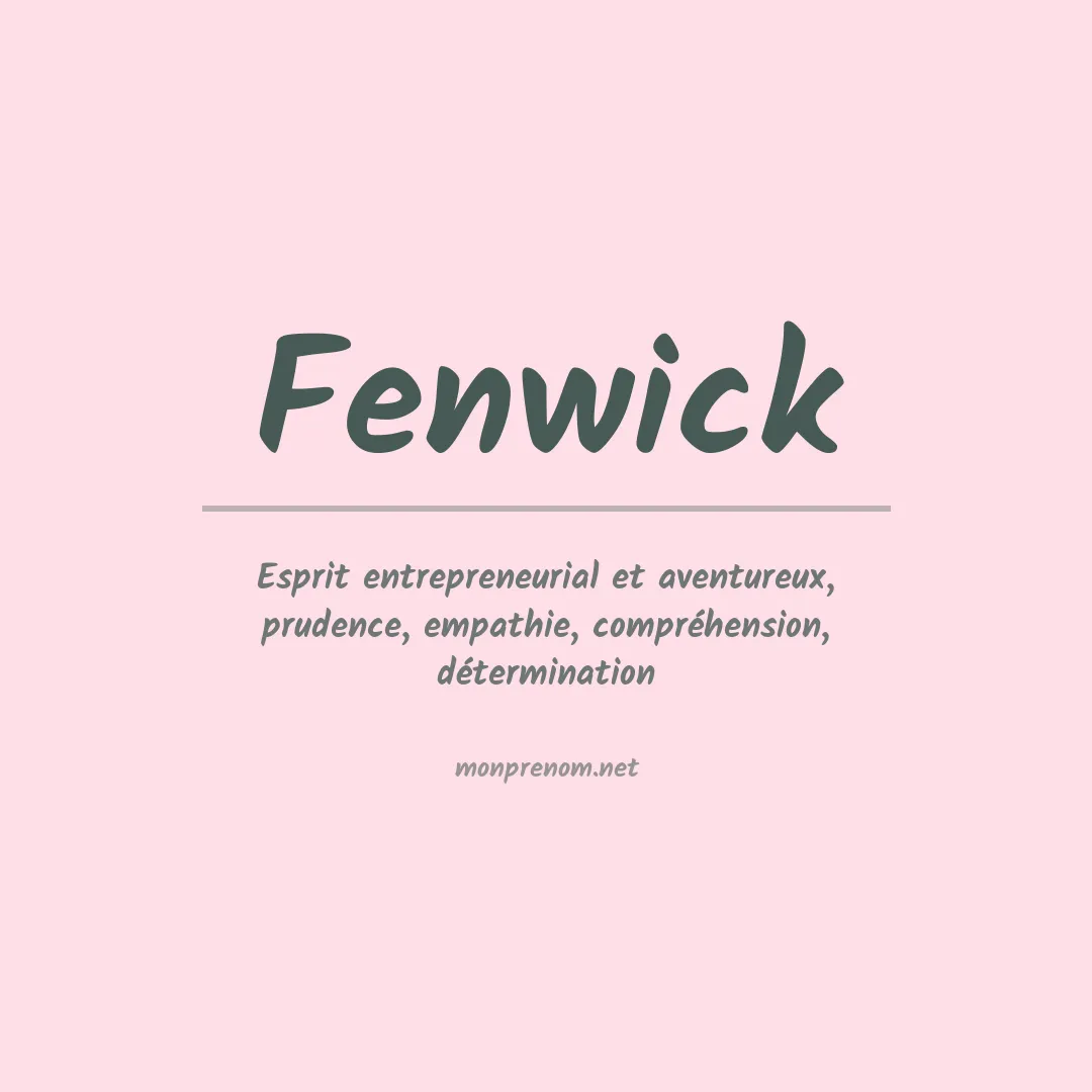 Prénom Fenwick